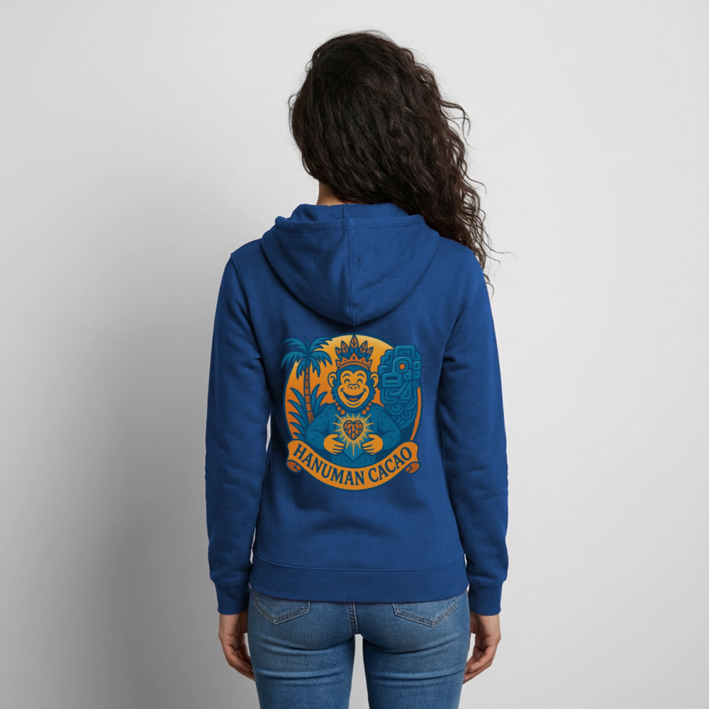 Unisex Hooded Jacket Classic Hanuman Logo - royal blue