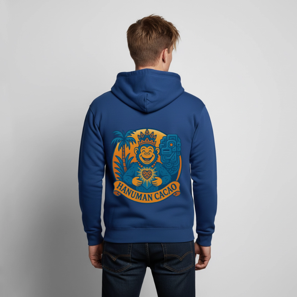 Unisex Hooded Jacket Classic Hanuman Logo - royal blue