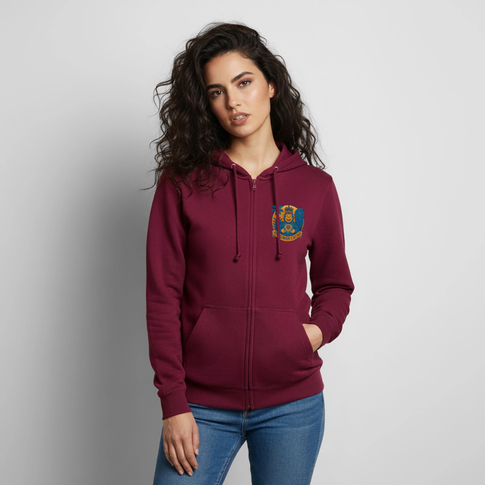 Unisex Hooded Jacket Classic Hanuman Logo - bordeaux