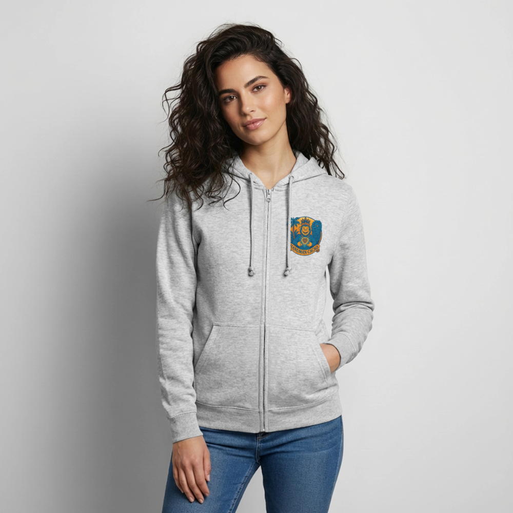 Unisex Hooded Jacket Classic Hanuman Logo - light heather grey