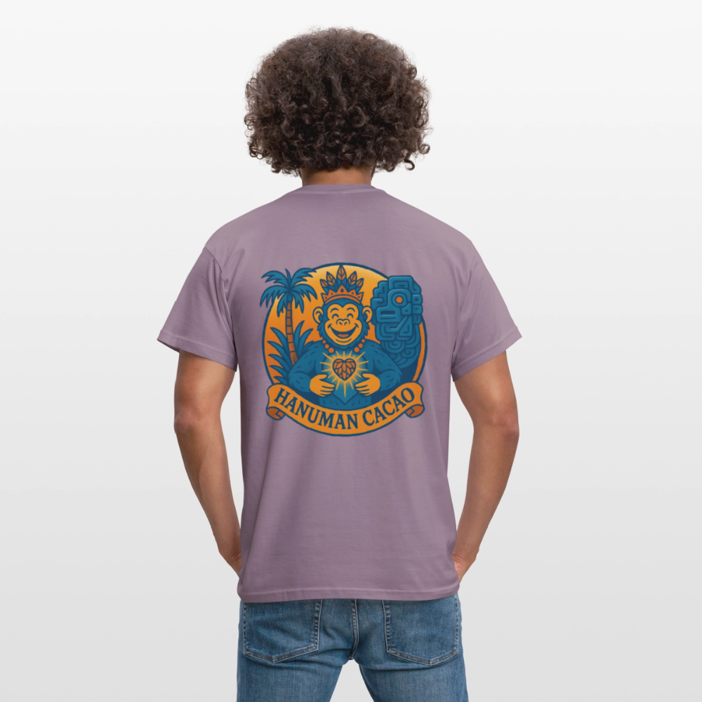 Men's T-Shirt Classic Hanuman Logo - purple-grey 