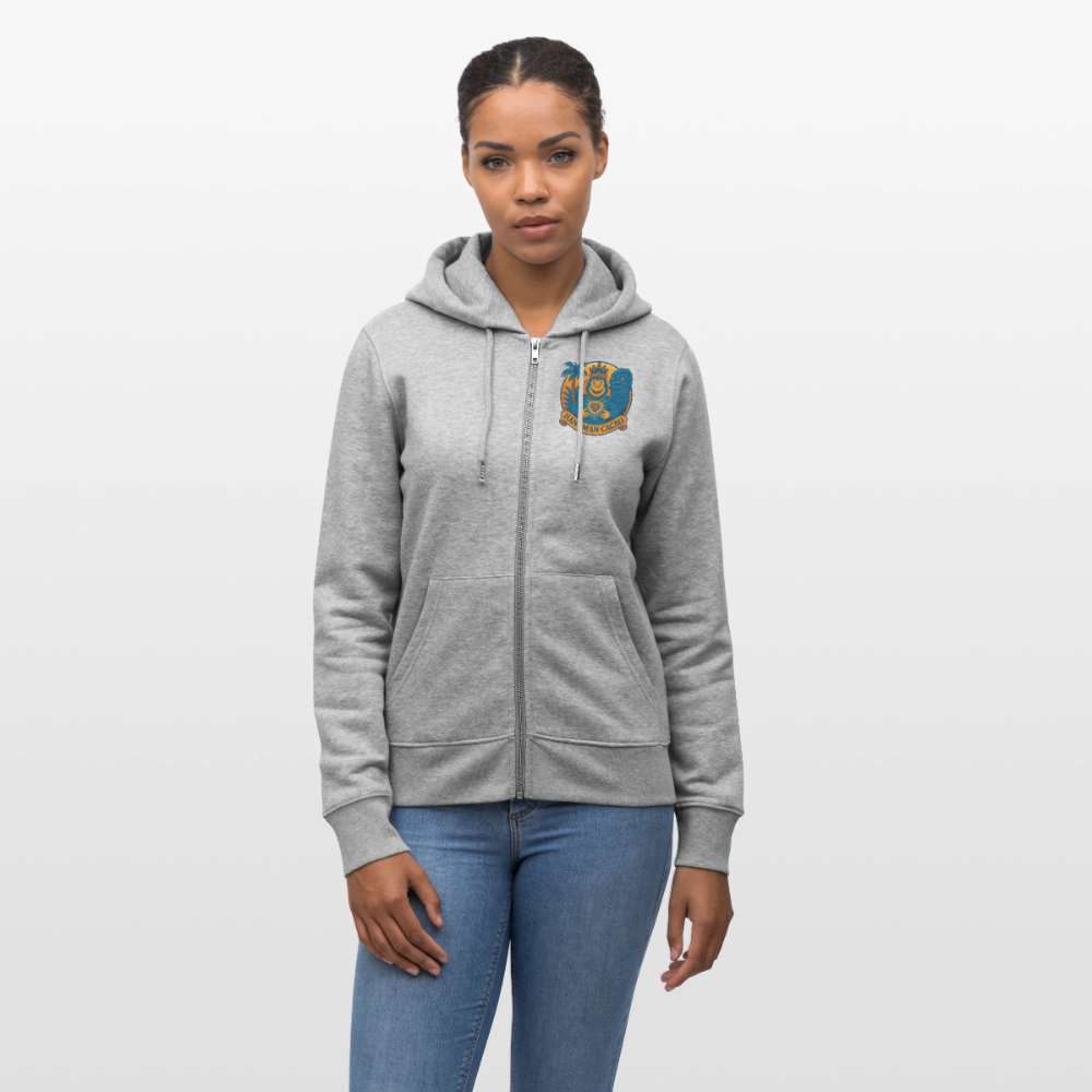 Stanley/Stella CULTIVATOR  Unisex Organic Hooded Jacket Classic Hanuman Logo - heather grey