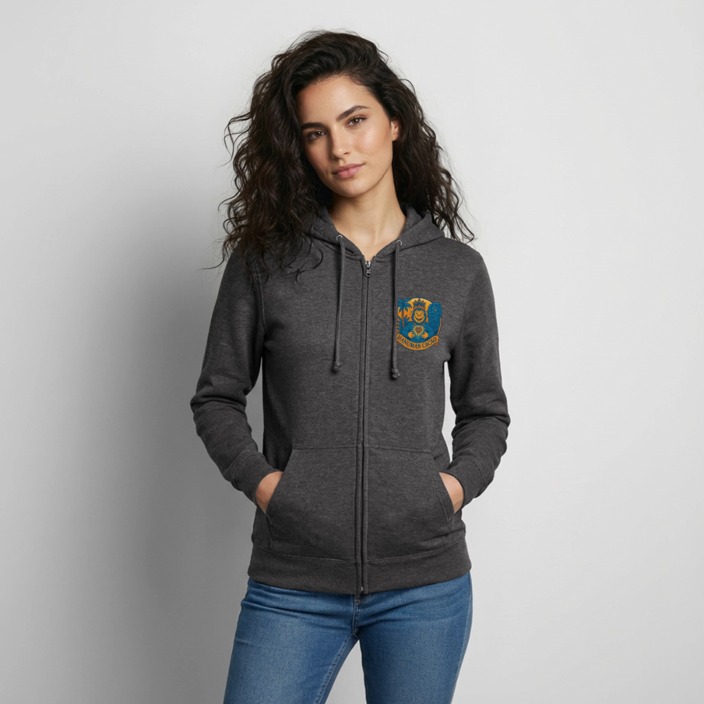 Unisex Hooded Jacket Classic Hanuman Logo - charcoal grey