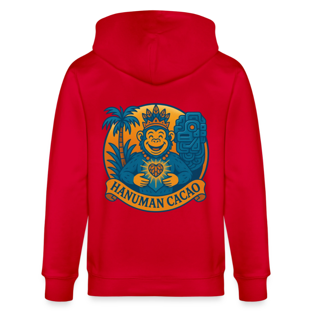 Stanley/Stella CULTIVATOR  Unisex Organic Hooded Jacket Classic Hanuman Logo - red