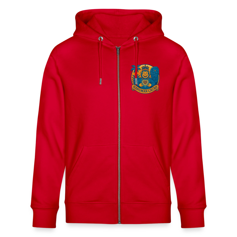 Stanley/Stella CULTIVATOR  Unisex Organic Hooded Jacket Classic Hanuman Logo - red