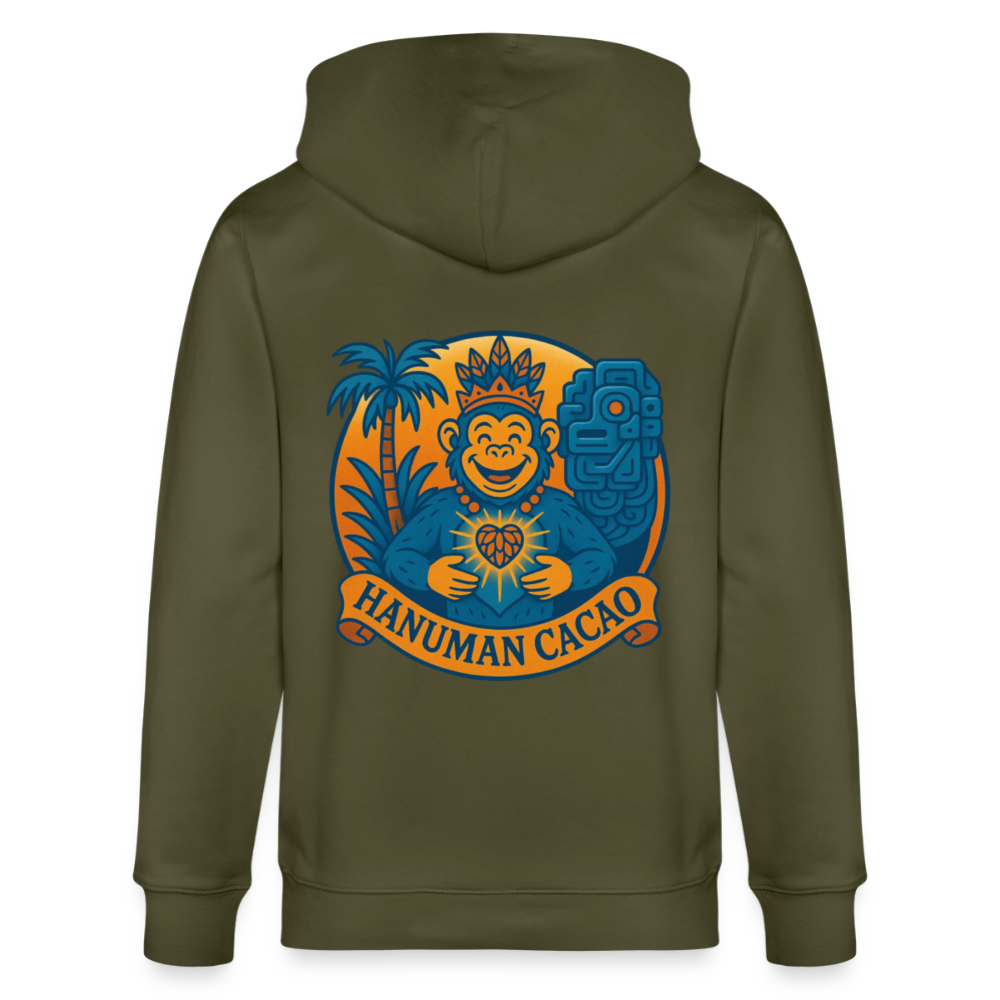 Stanley/Stella CULTIVATOR  Unisex Organic Hooded Jacket Classic Hanuman Logo - khaki