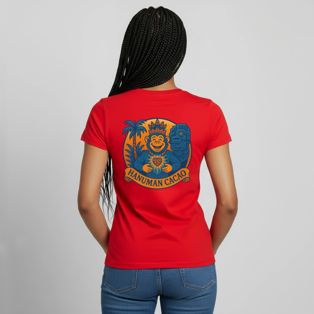 Women's T-Shirt Classic Hanuman Logo - red