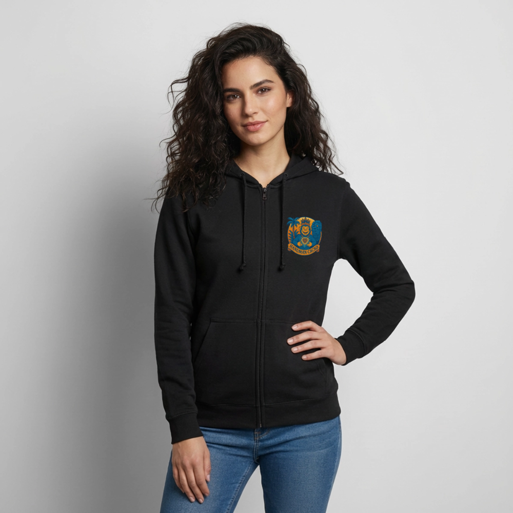 Unisex Hooded Jacket Classic Hanuman Logo - black