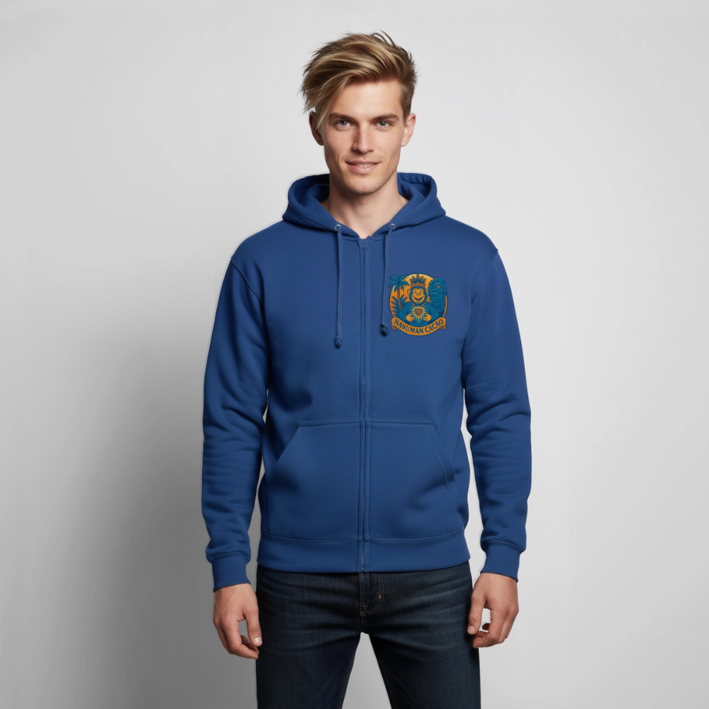 Unisex Hooded Jacket Classic Hanuman Logo - royal blue