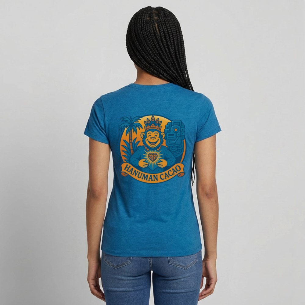 Women's T-Shirt Classic Hanuman Logo - antique blue sapphire heather